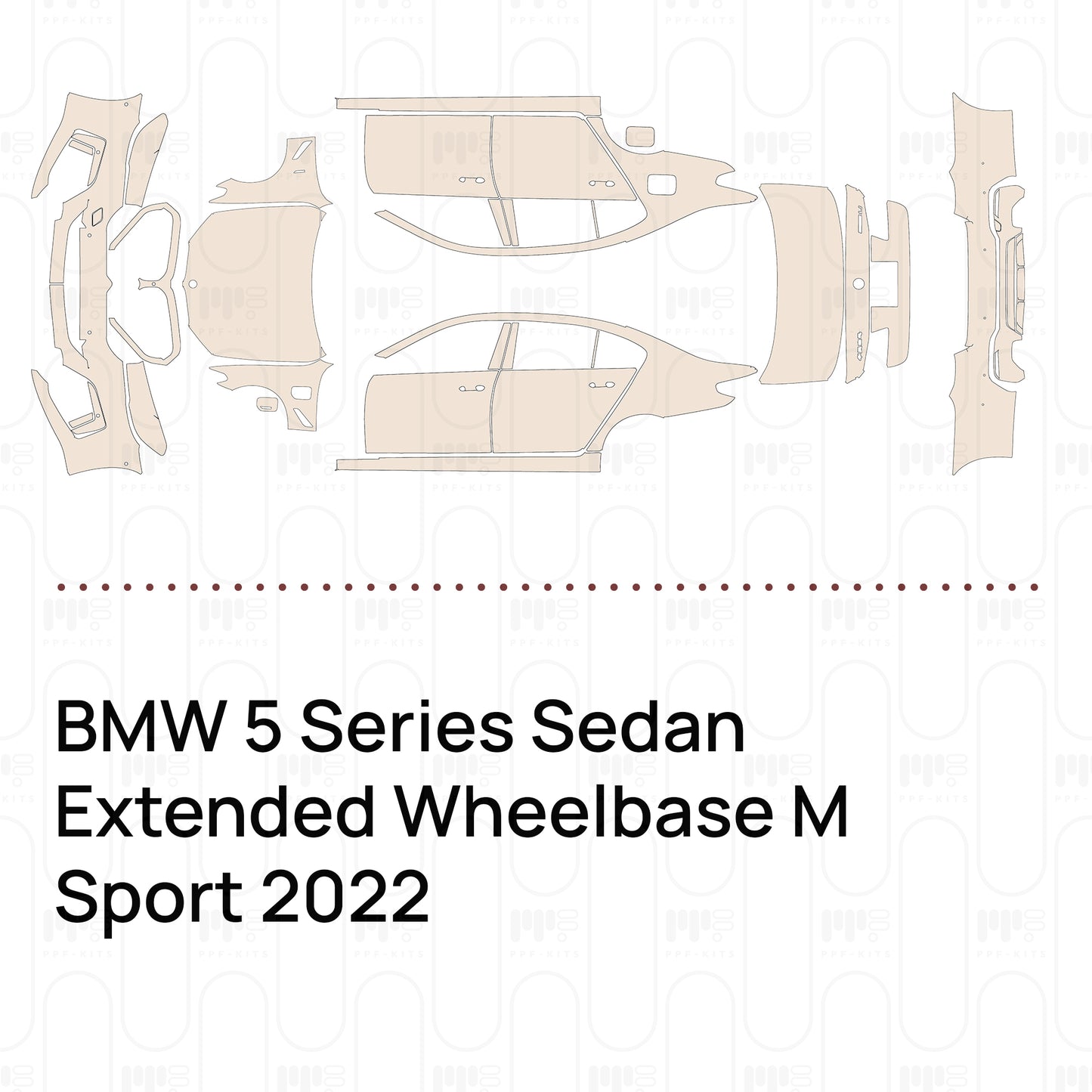 Pre-Cut PPF BMW 5 Series Sedan Extended Wheelbase M Sport 2022