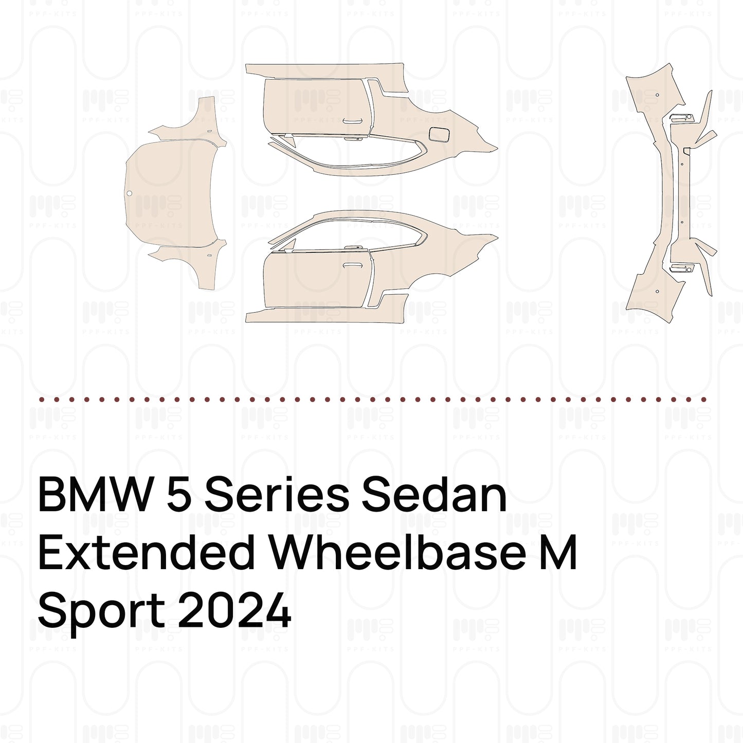 Pre-Cut PPF BMW 5 Series Sedan Extended Wheelbase M Sport 2024