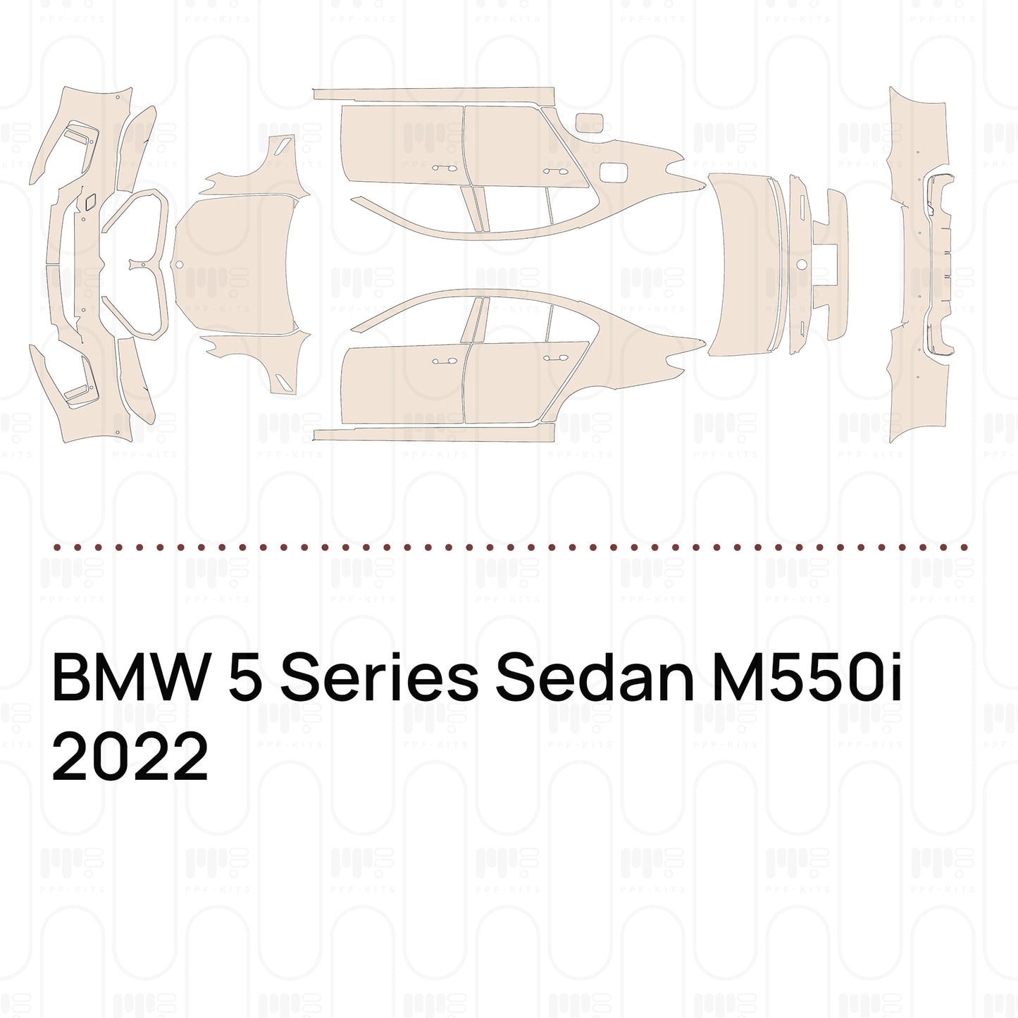 Pre-Cut PPF BMW 5 Series Sedan M550i 2022