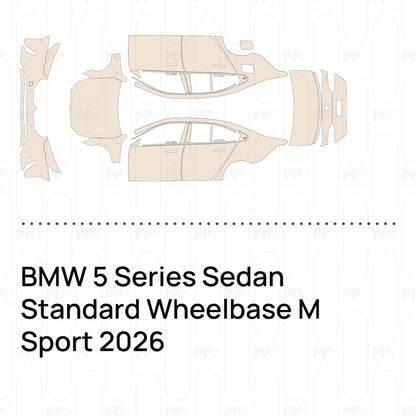 Pre-Cut PPF BMW 5 Series Sedan Standard Wheelbase M Sport 2026