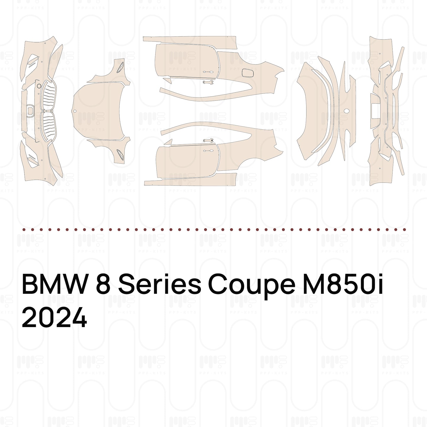 Pre-Cut PPF BMW 8 Series Coupe M850i 2024