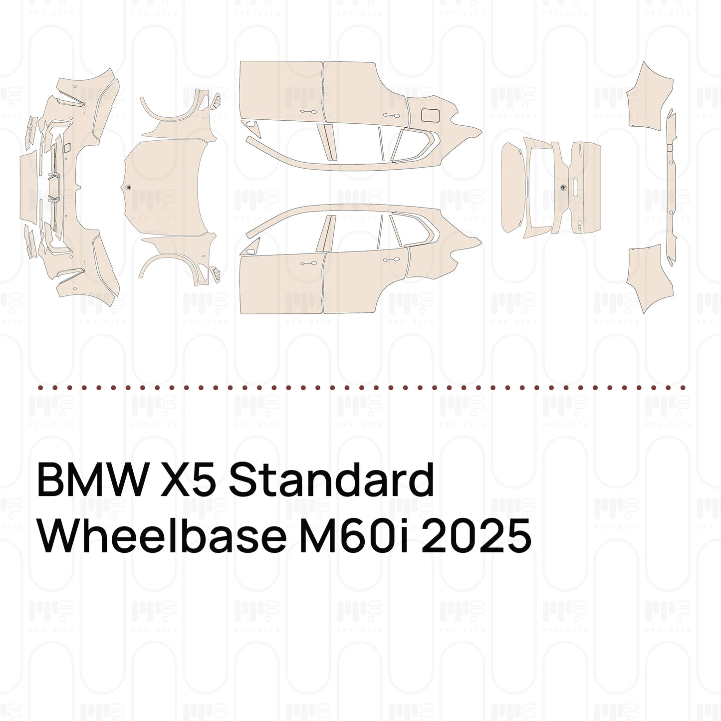 Pre-Cut PPF BMW X5 Standard Wheelbase M60i 2025