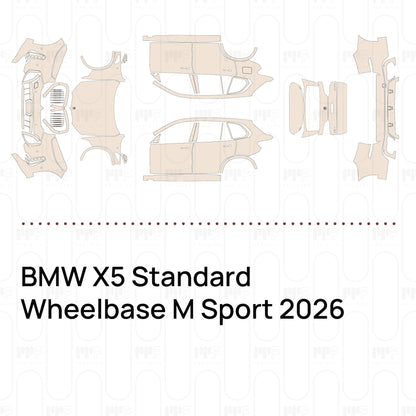 Pre-Cut PPF BMW X5 Standard Wheelbase M Sport 2026