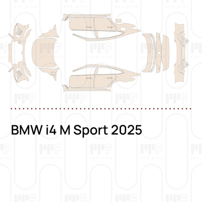 BMW i4 M Sport 2025 – Pellicola protettiva PPF pretagliata