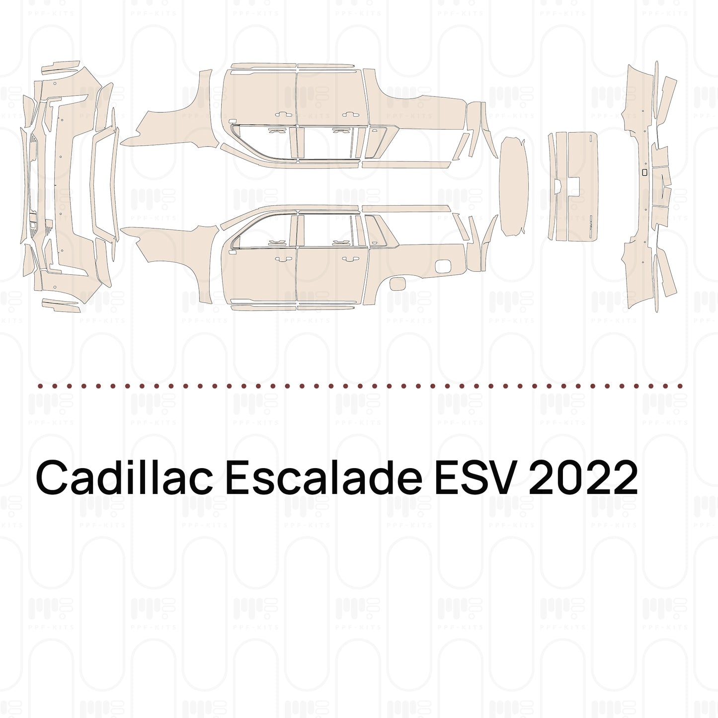 Pre-Cut PPF Cadillac Escalade ESV 2022