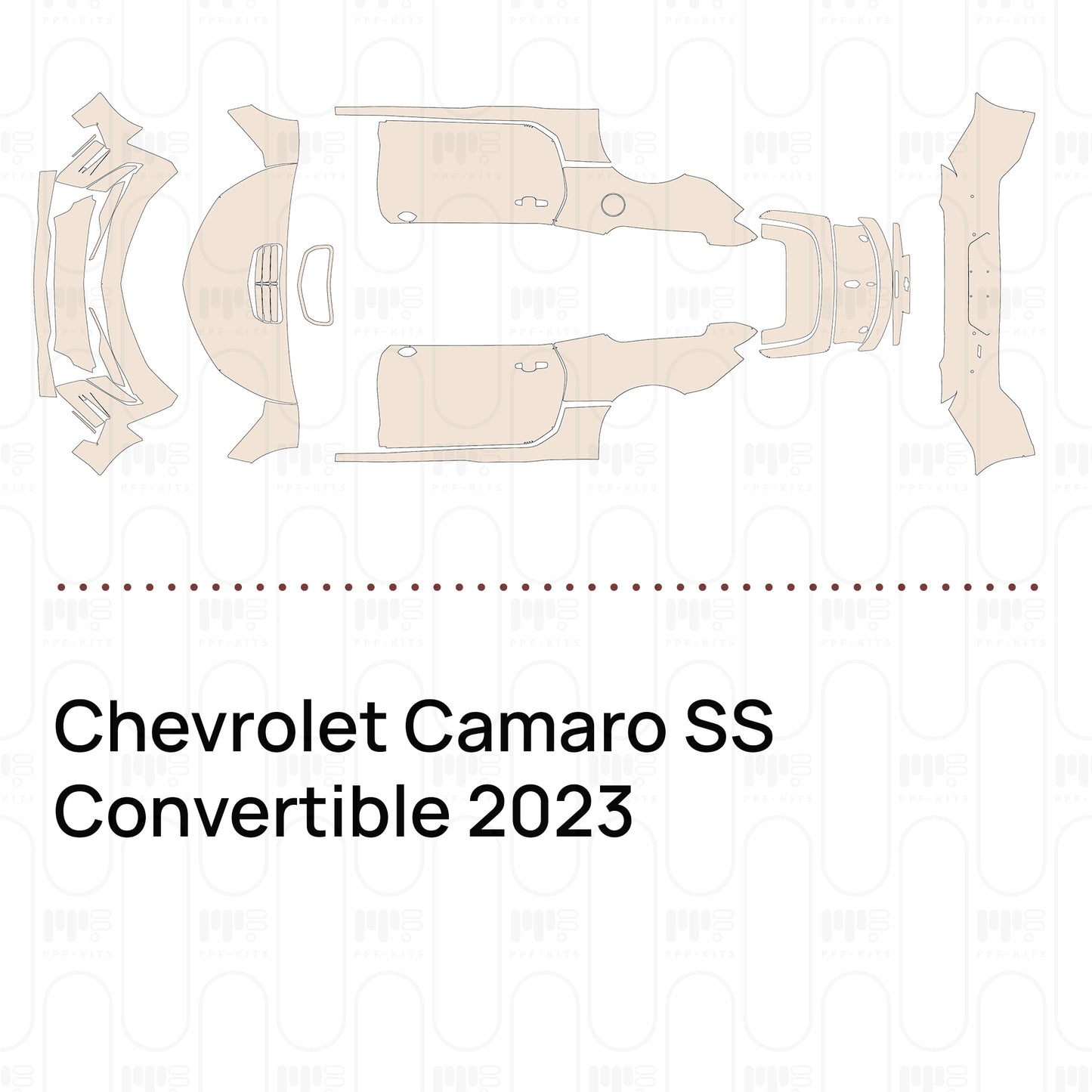 Pre-Cut PPF Chevrolet Camaro SS Convertible 2023