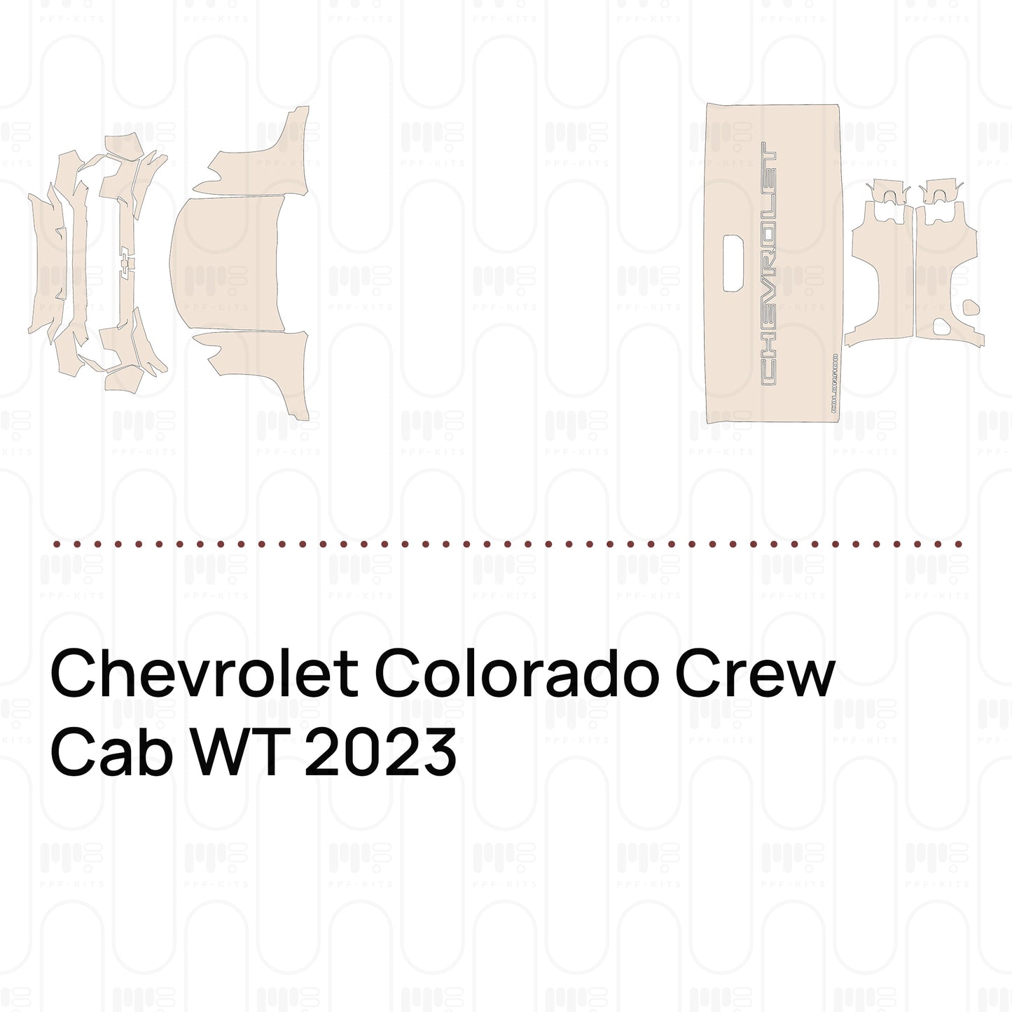 Pre-Cut PPF Chevrolet Colorado Crew Cab WT 2023
