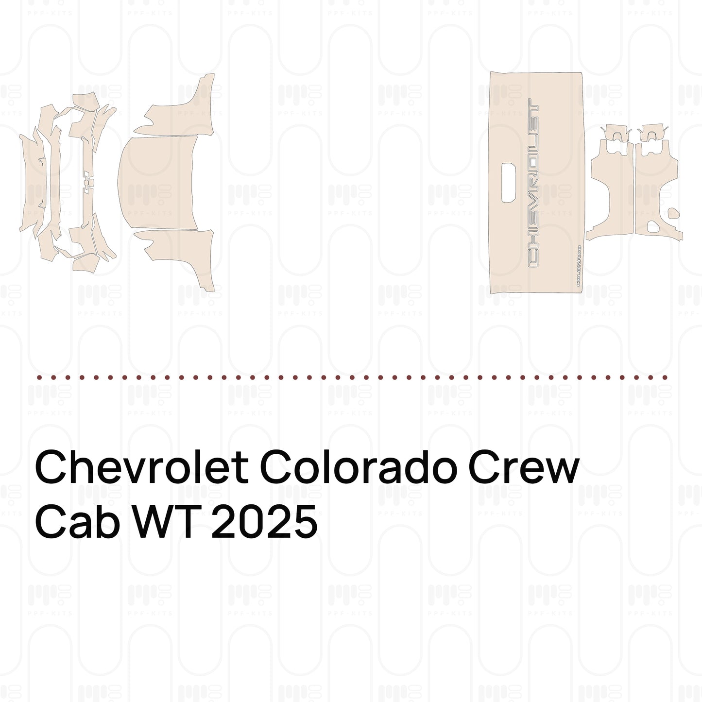 Pre-Cut PPF Chevrolet Colorado Crew Cab WT 2025