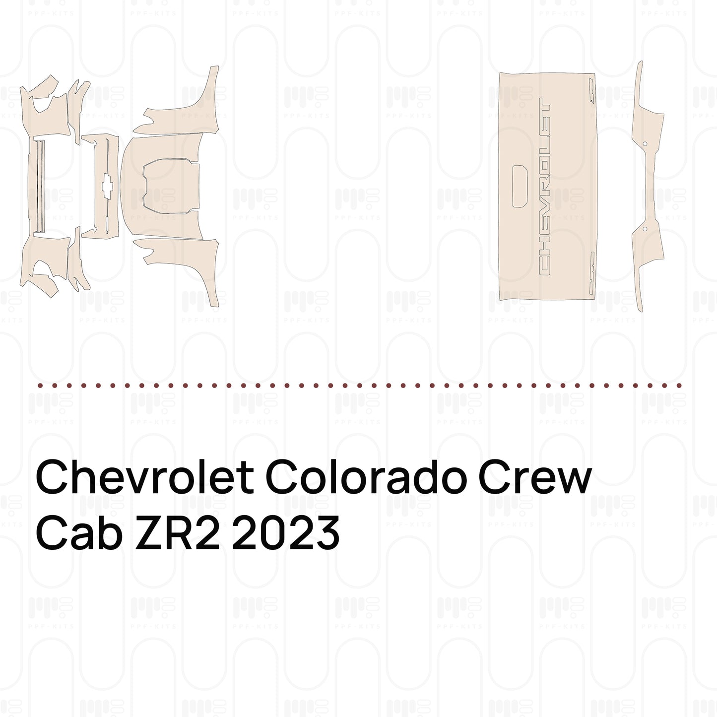 Pre-Cut PPF Chevrolet Colorado Crew Cab ZR2 2023