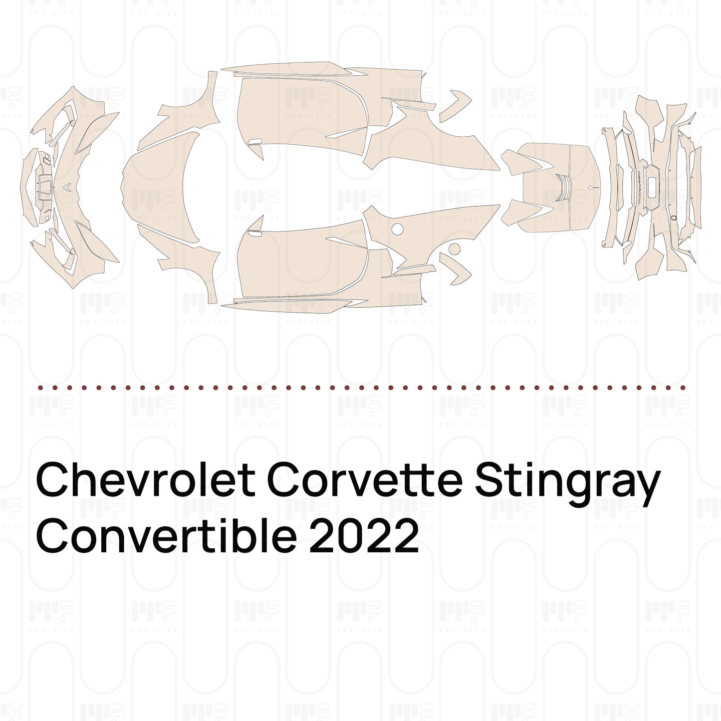 Pre-Cut PPF Chevrolet Corvette Stingray Convertible 2022