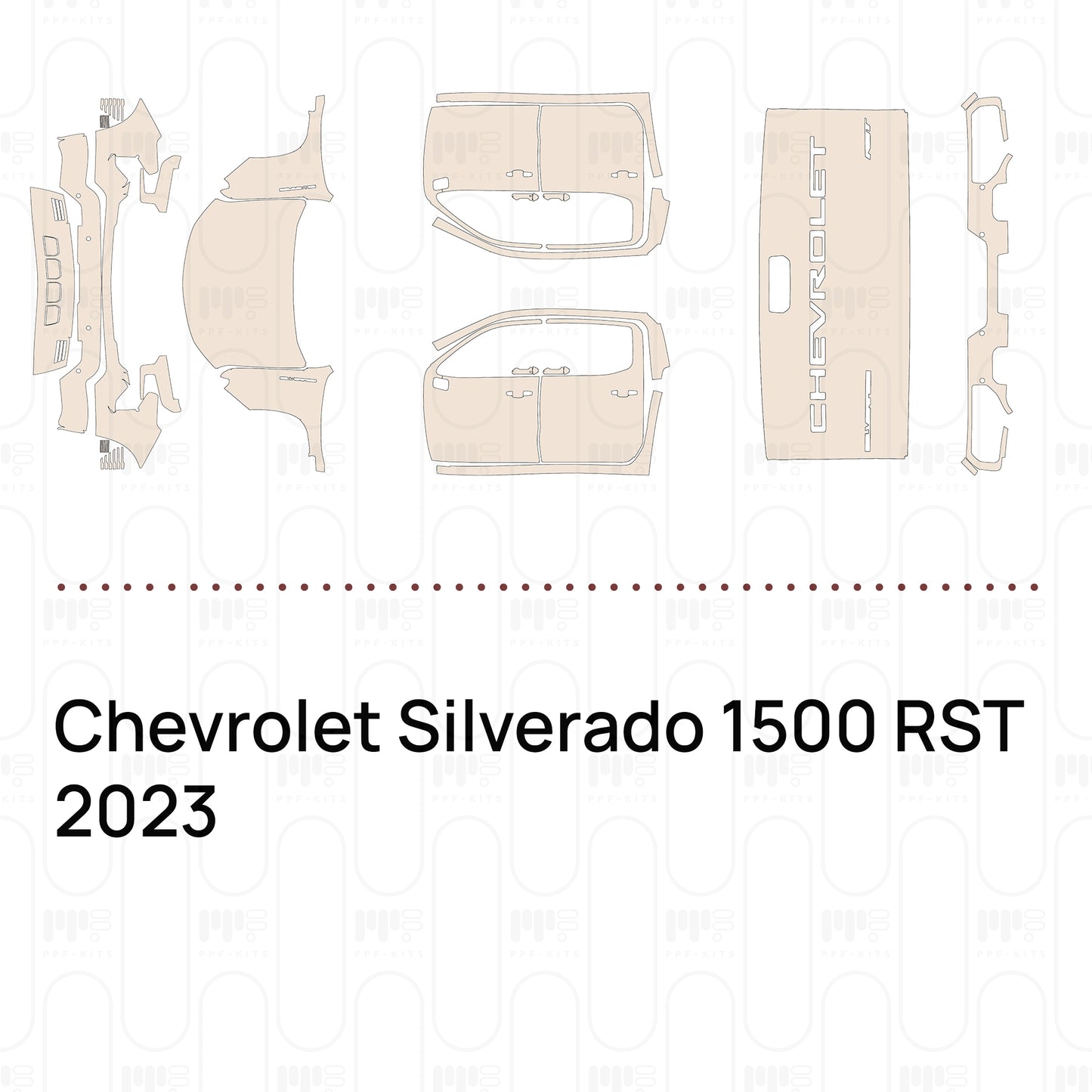 Pre-Cut PPF Chevrolet Silverado 1500 RST 2023