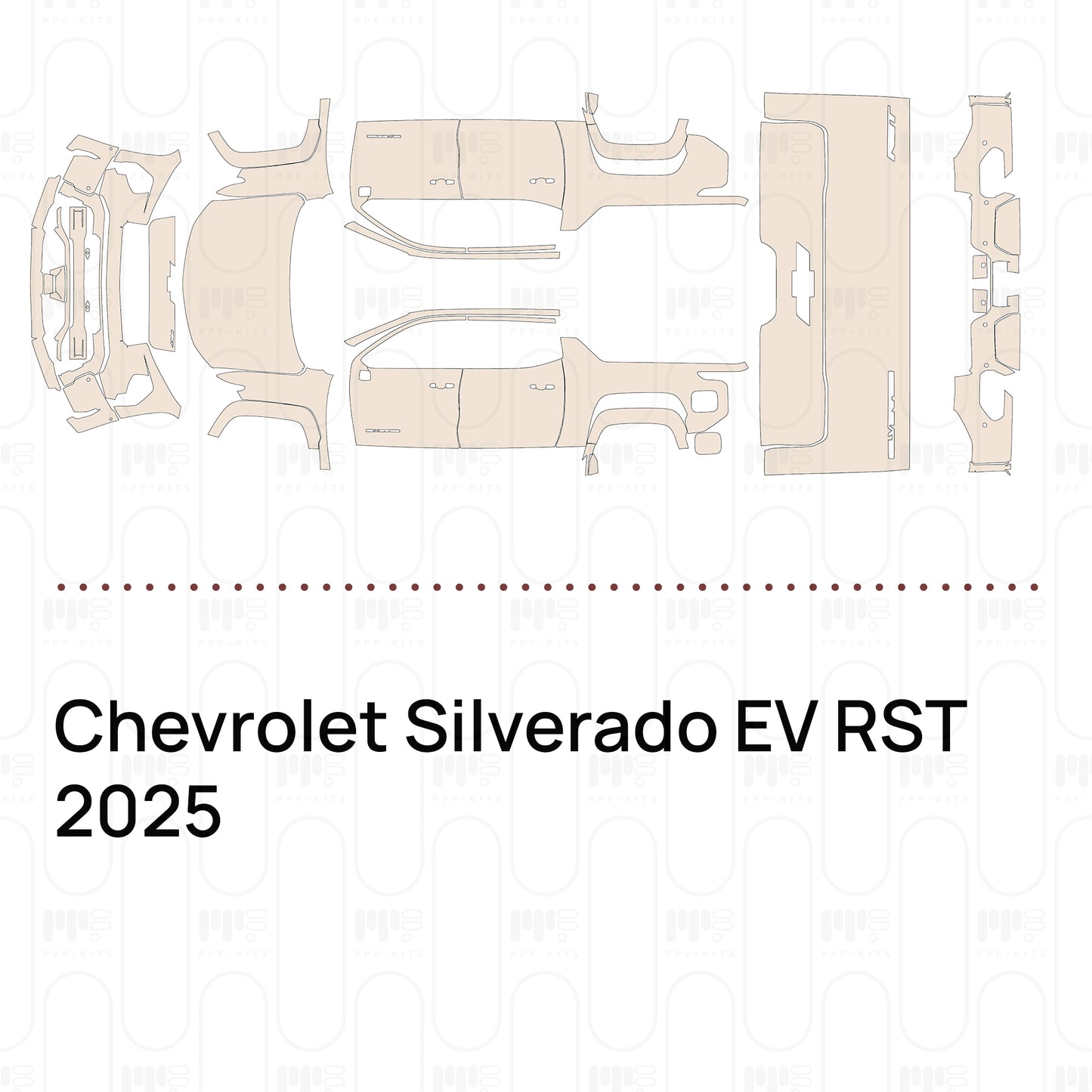 Pre-Cut PPF Chevrolet Silverado EV RST 2025