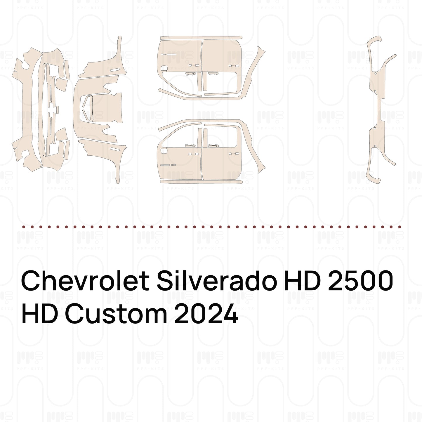 Pre-Cut PPF Chevrolet Silverado HD 2500 HD Custom 2024