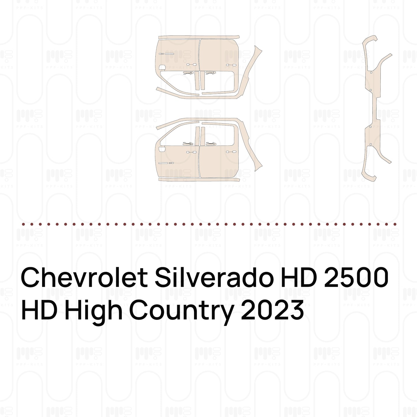 Pre-Cut PPF Chevrolet Silverado HD 2500 HD High Country 2023