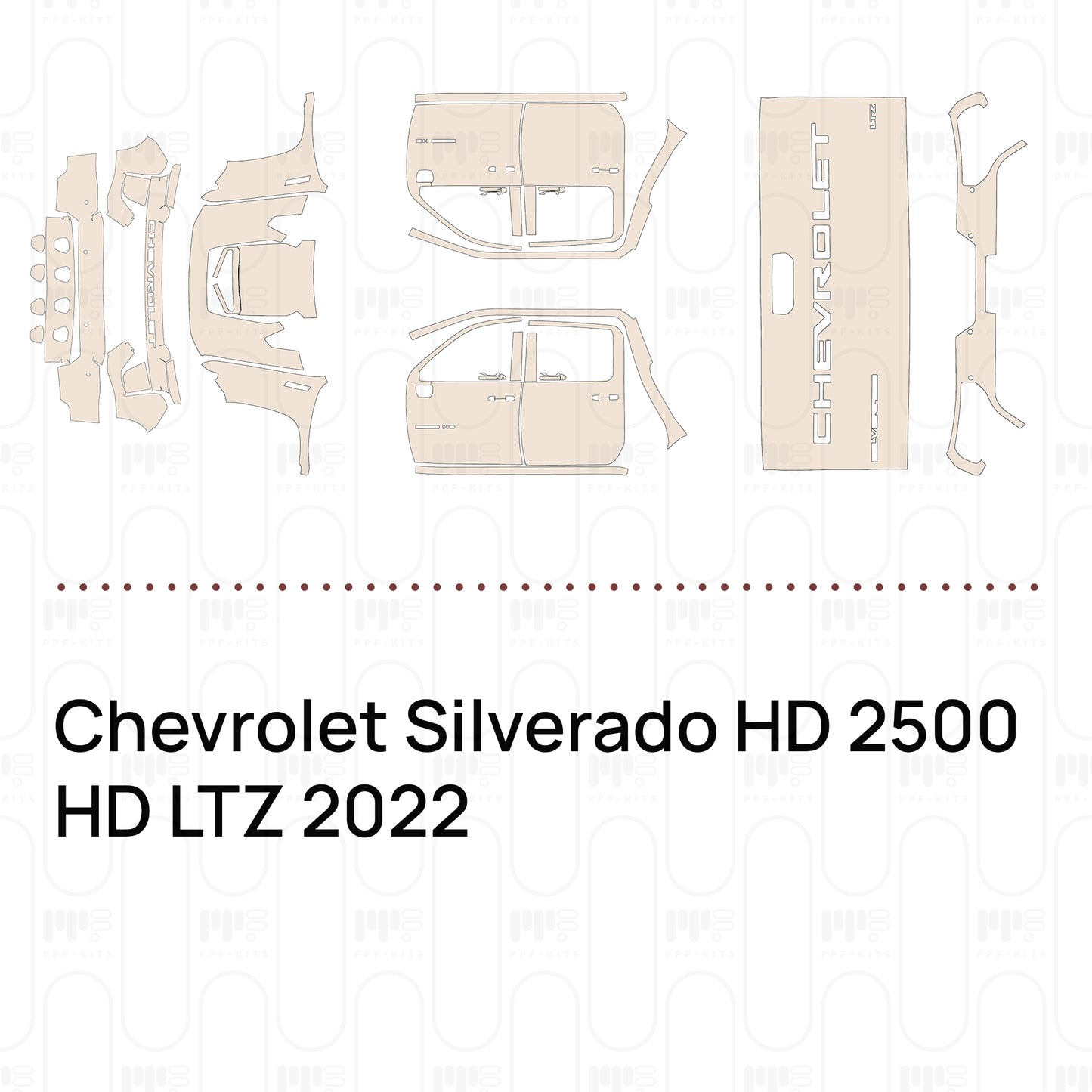Pre-Cut PPF Chevrolet Silverado HD 2500 HD LTZ 2022