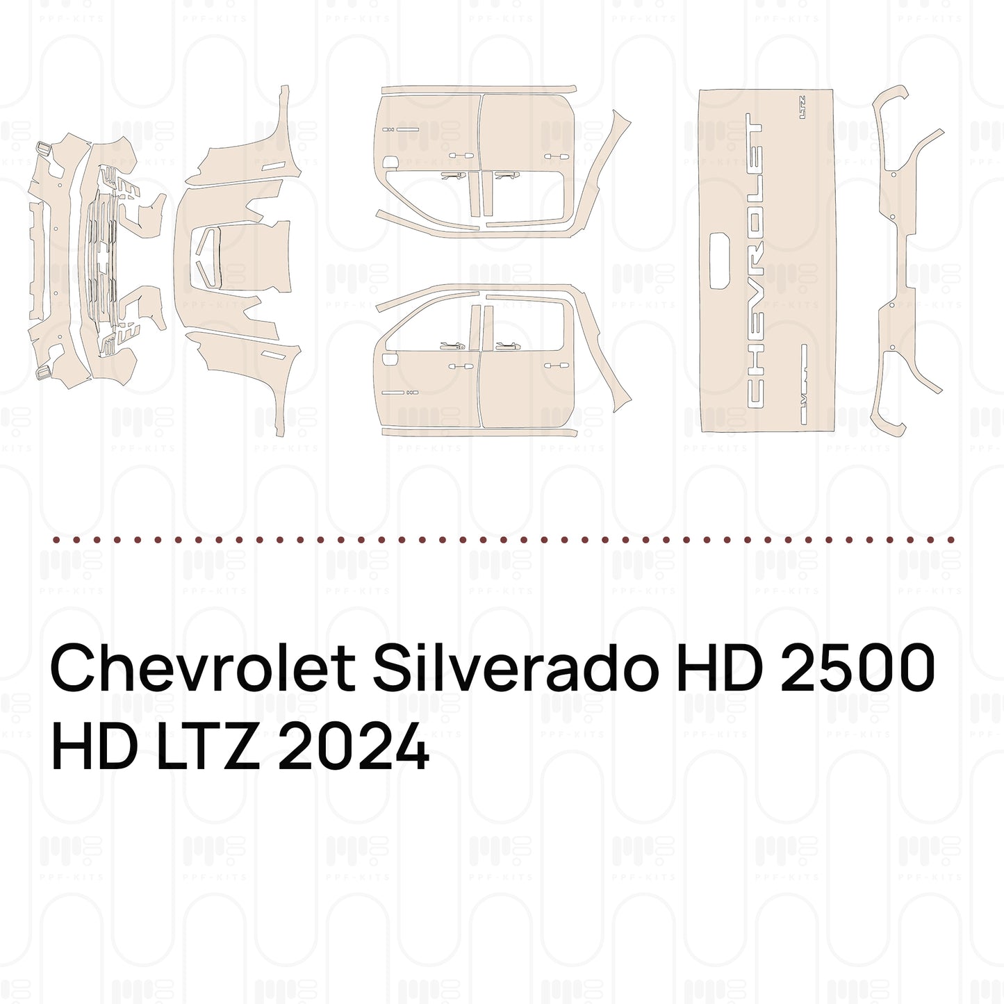 Pre-Cut PPF Chevrolet Silverado HD 2500 HD LTZ 2024