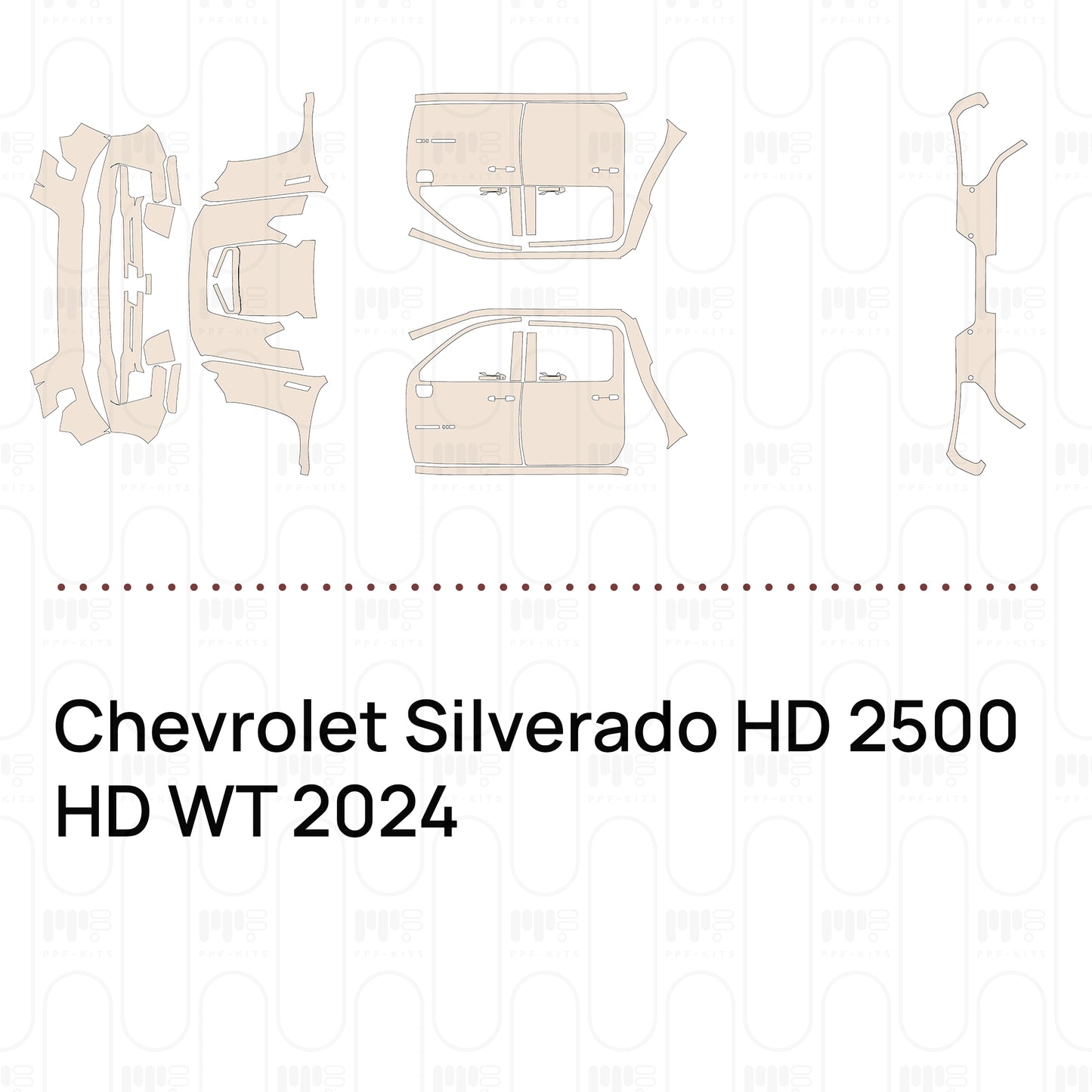 Pre-Cut PPF Chevrolet Silverado HD 2500 HD WT 2024