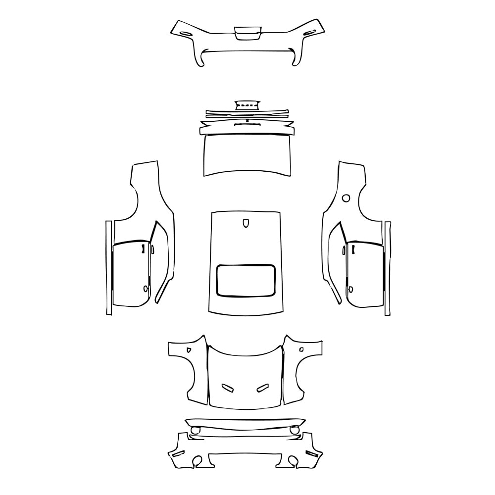Pre-Cut PPF Dodge Challenger Standard body R T SCAT PACK 2018 - PPF-Kits