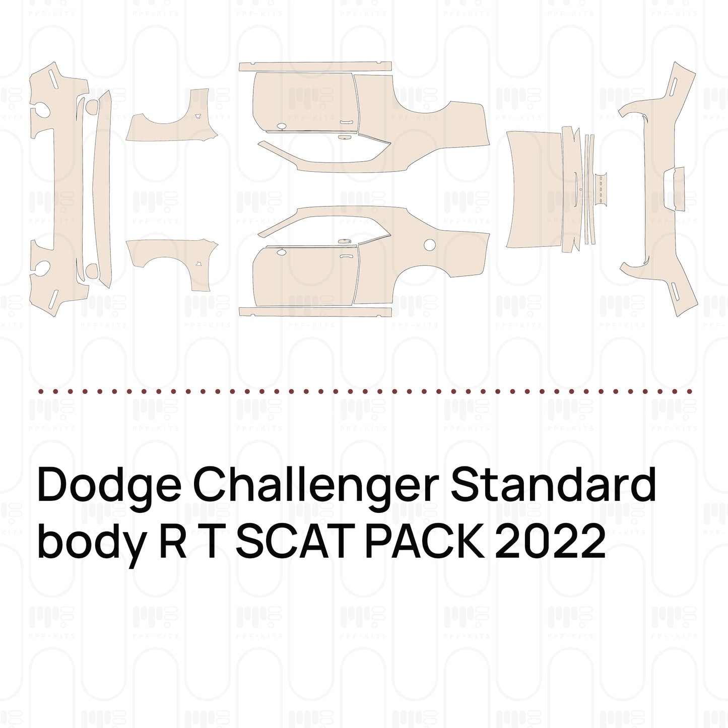 Pre-Cut PPF Dodge Challenger Standard body R T SCAT PACK 2022