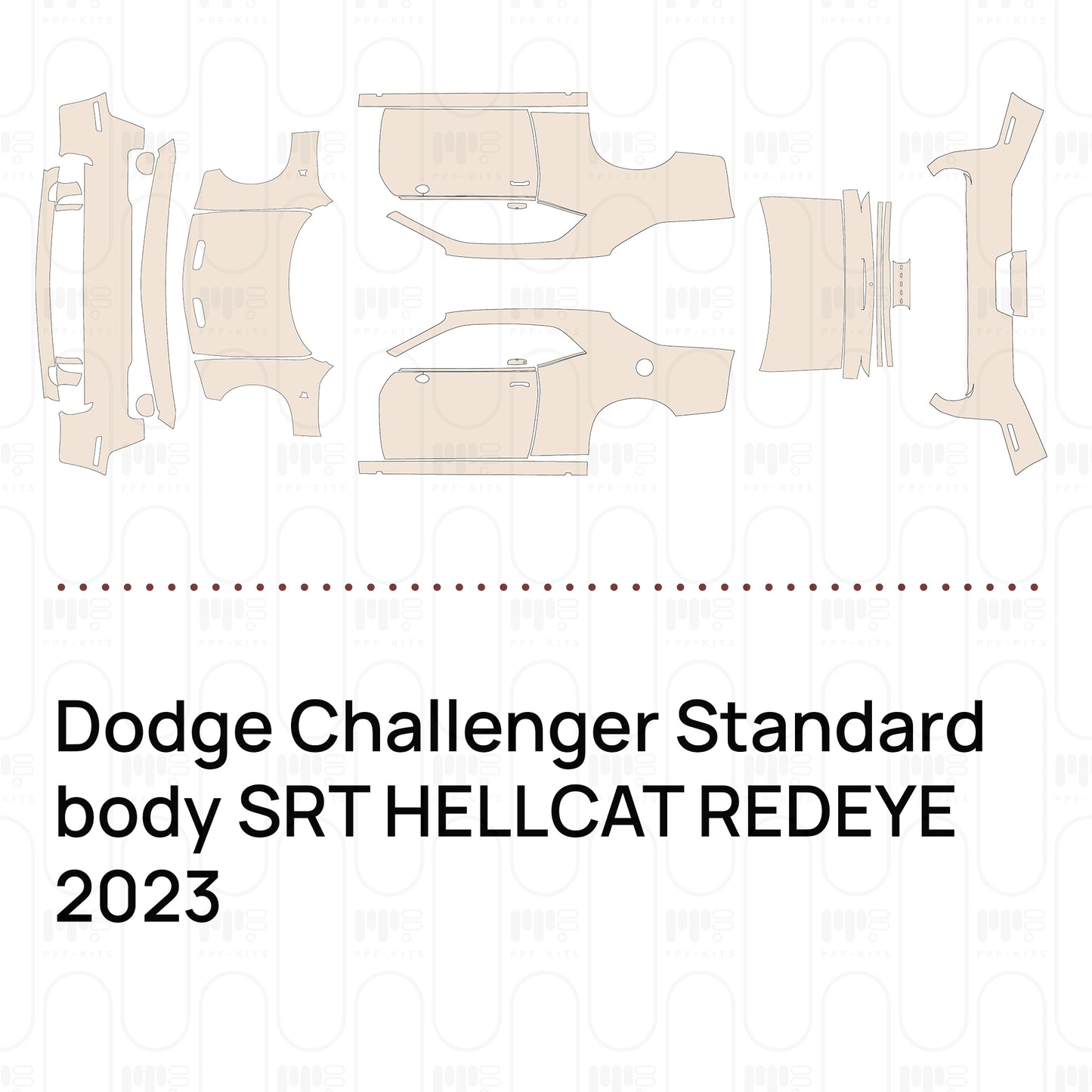 Pre-Cut PPF Dodge Challenger Standard body SRT HELLCAT REDEYE 2023