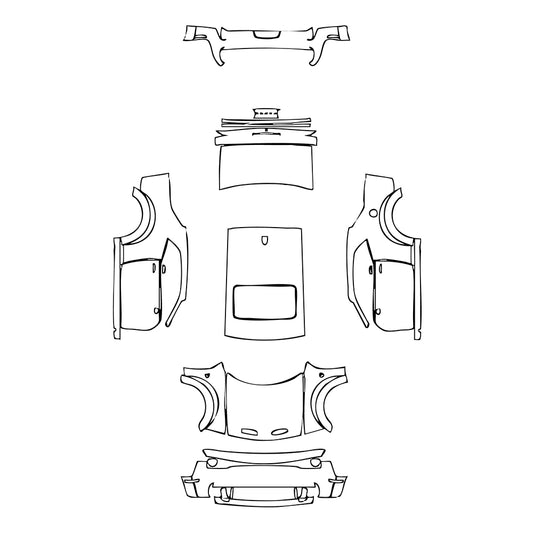 Pre-Cut PPF Dodge Challenger Widebody SRT HELLCAT 2021 - PPF-Kits