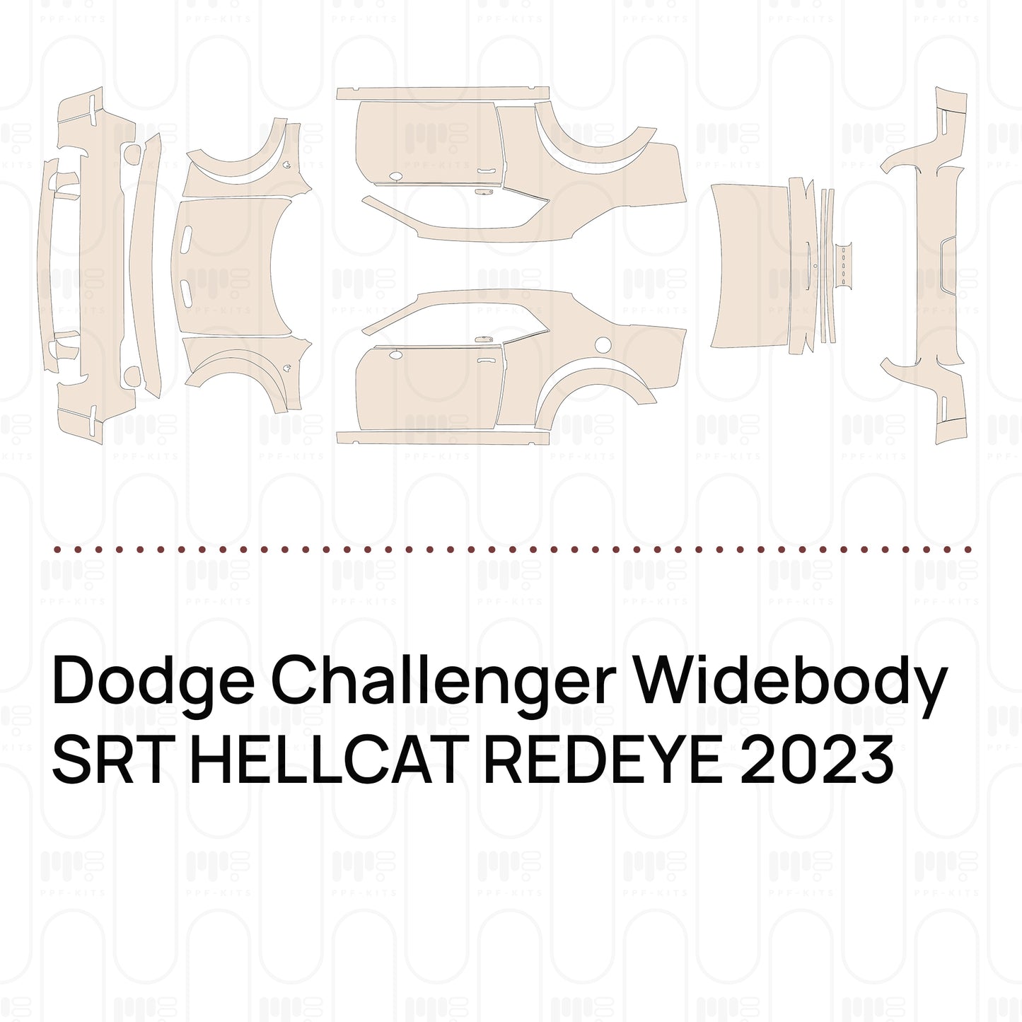 Pre-Cut PPF Dodge Challenger Widebody SRT HELLCAT REDEYE 2023