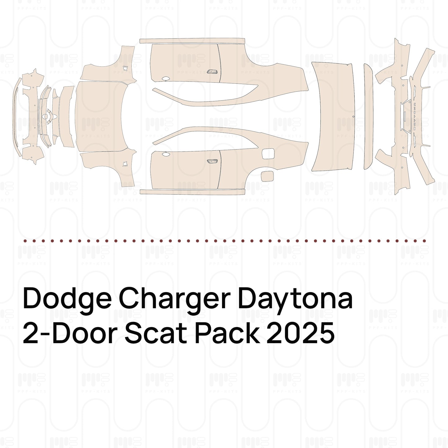 Pre-Cut PPF Dodge Charger Daytona 2-Door Scat Pack 2025