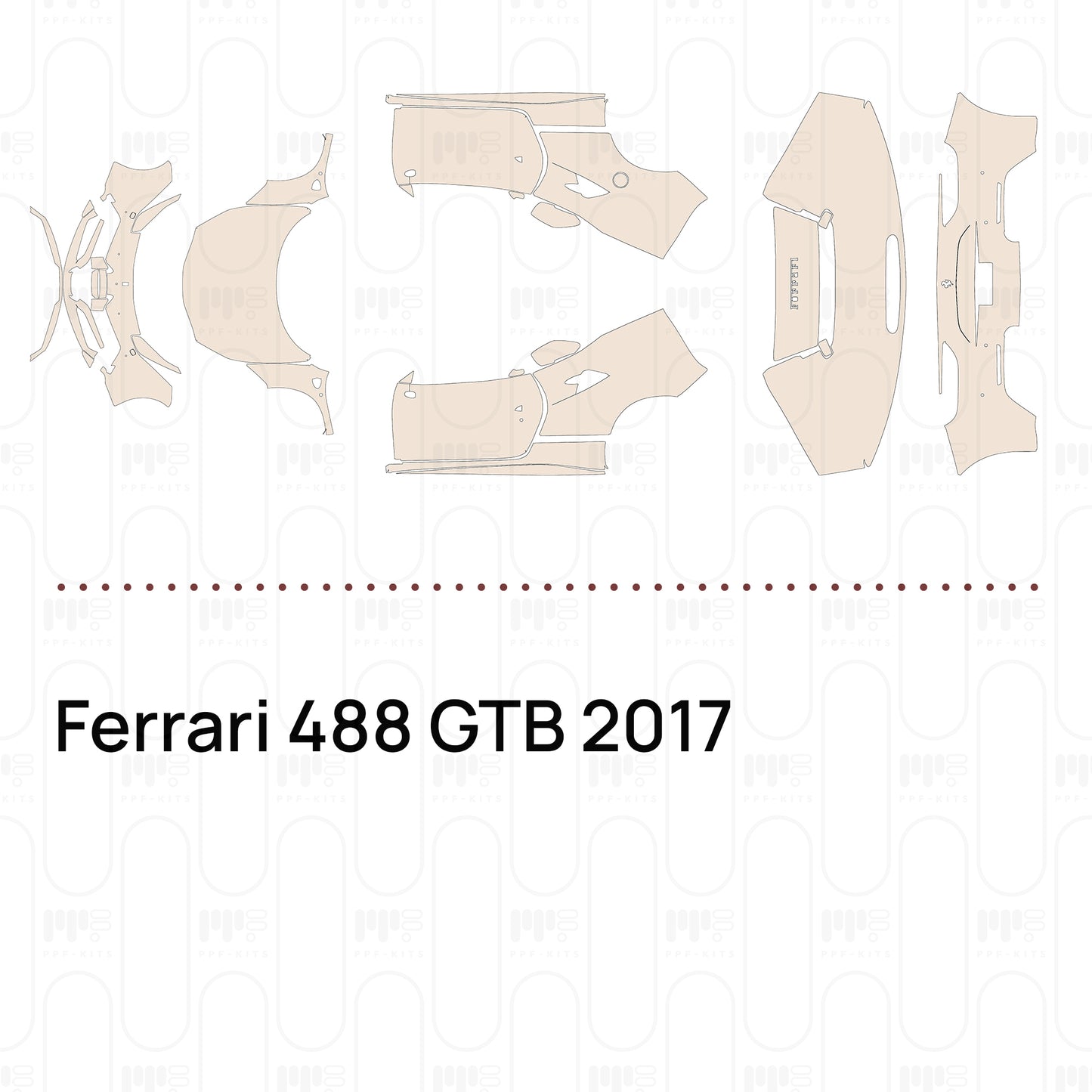 Pre-Cut PPF Ferrari 488 GTB 2017