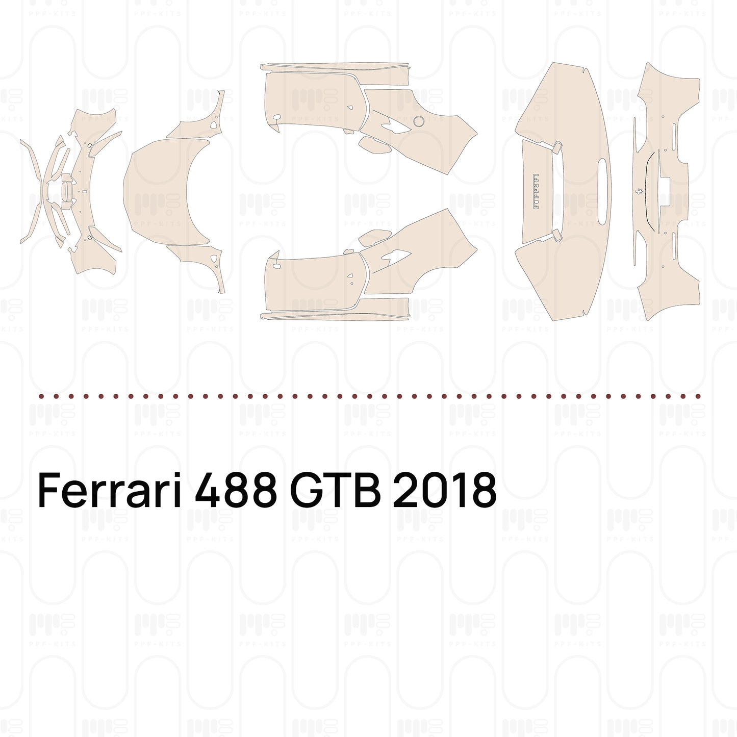 Pre-Cut PPF Ferrari 488 GTB 2018