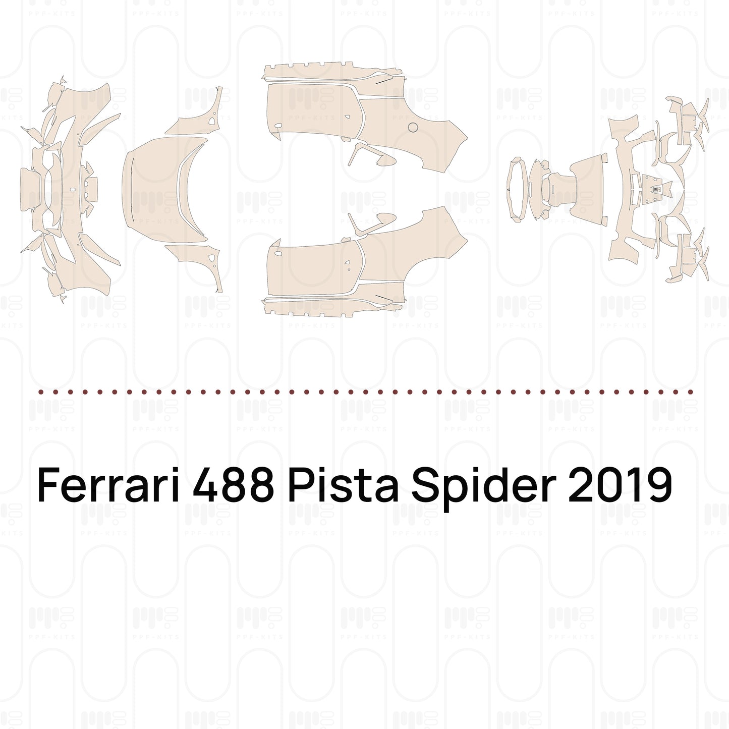 Pre-Cut PPF Ferrari 488 Pista Spider 2019