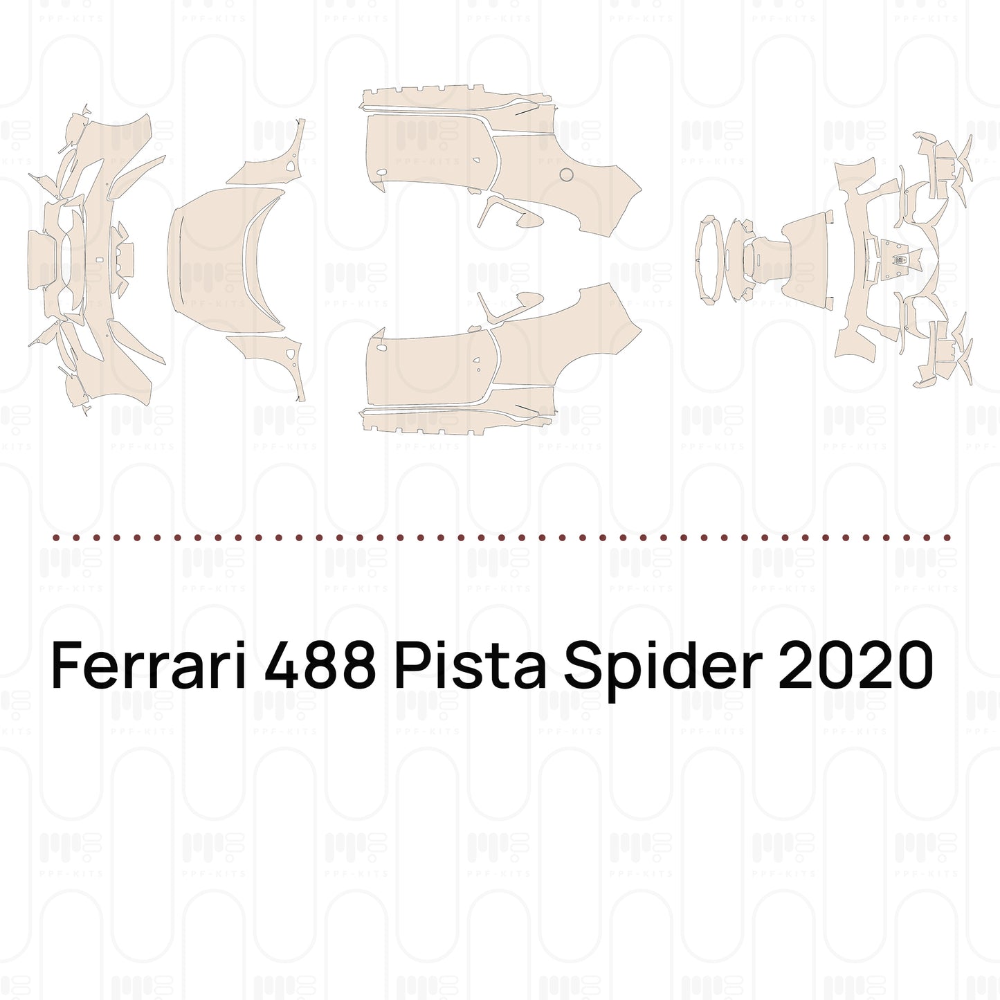 Pre-Cut PPF Ferrari 488 Pista Spider 2020