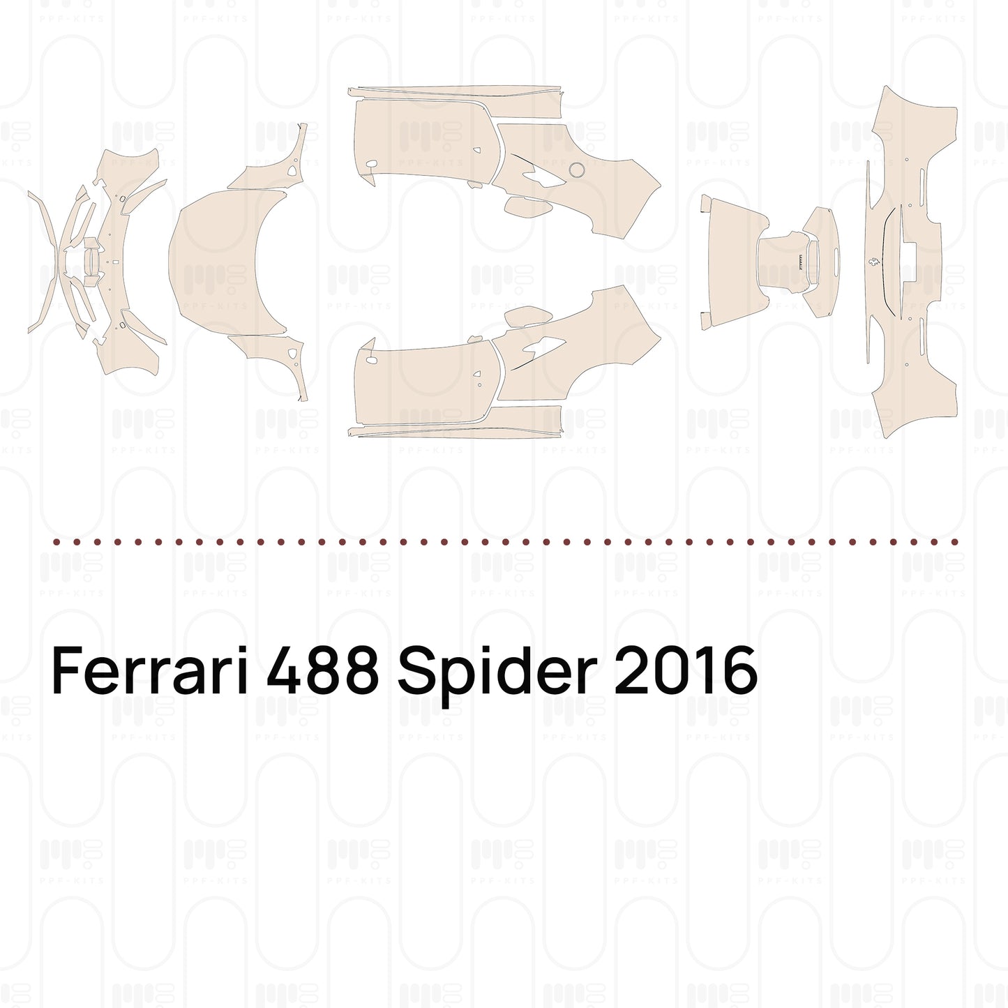 Pre-Cut PPF Ferrari 488 Spider 2016