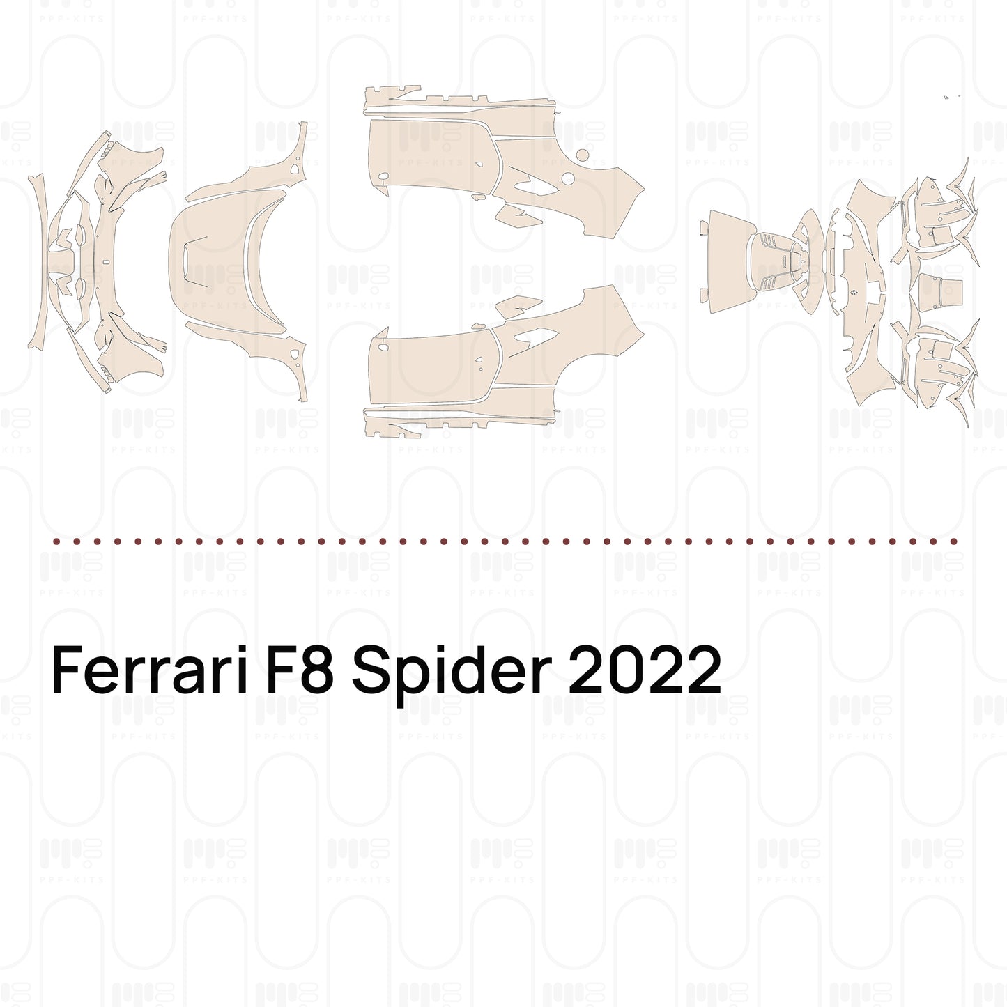 Pre-Cut PPF Ferrari F8 Spider 2022