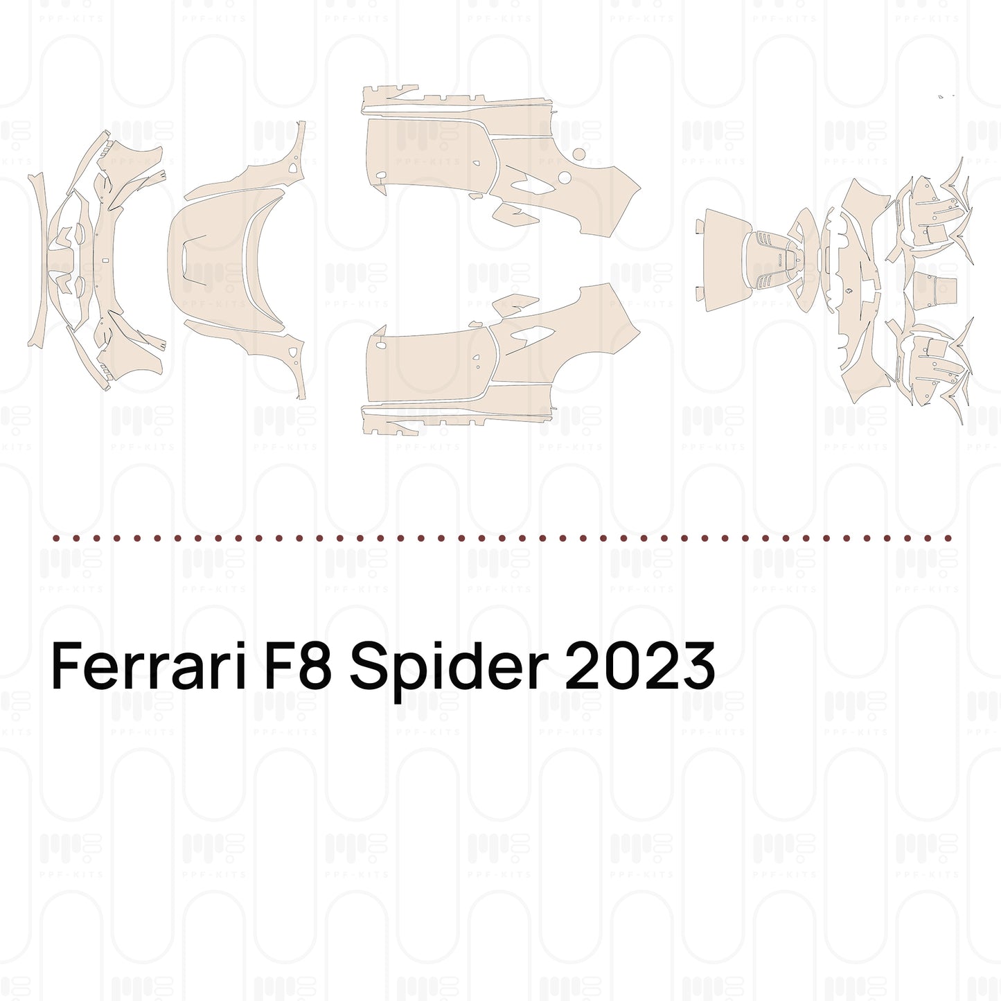Pre-Cut PPF Ferrari F8 Spider 2023