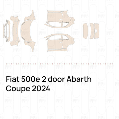 Pre-Cut PPF Fiat 500e 2 door Abarth Coupe 2024