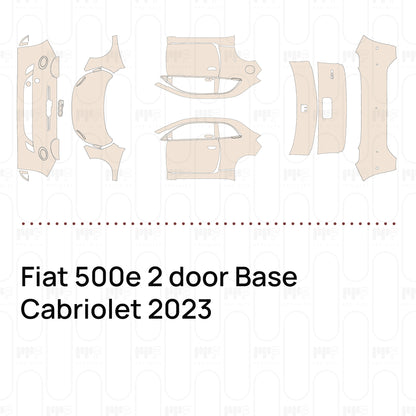 Pre-Cut PPF Fiat 500e 2 door Base Cabriolet 2023