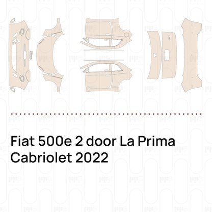 Pre-Cut PPF Fiat 500e 2 door La Prima Cabriolet 2022