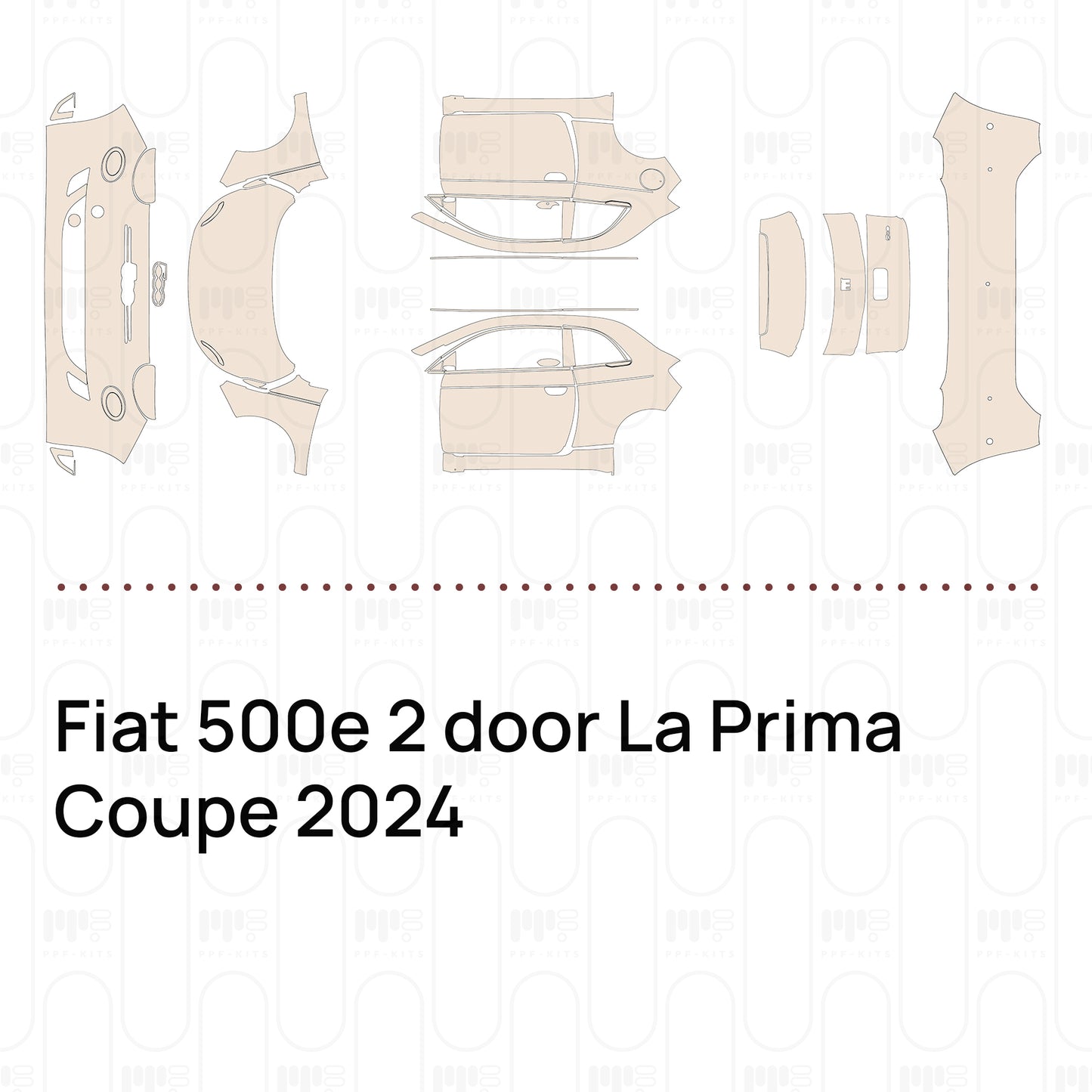 Pre-Cut PPF Fiat 500e 2 door La Prima Coupe 2024