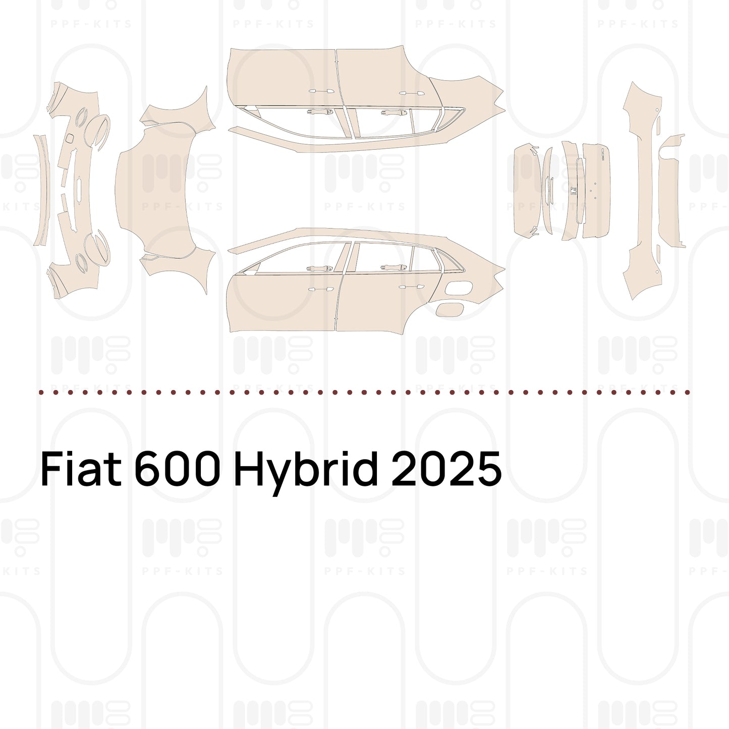 Pre-Cut PPF Fiat 600 Hybrid 2025