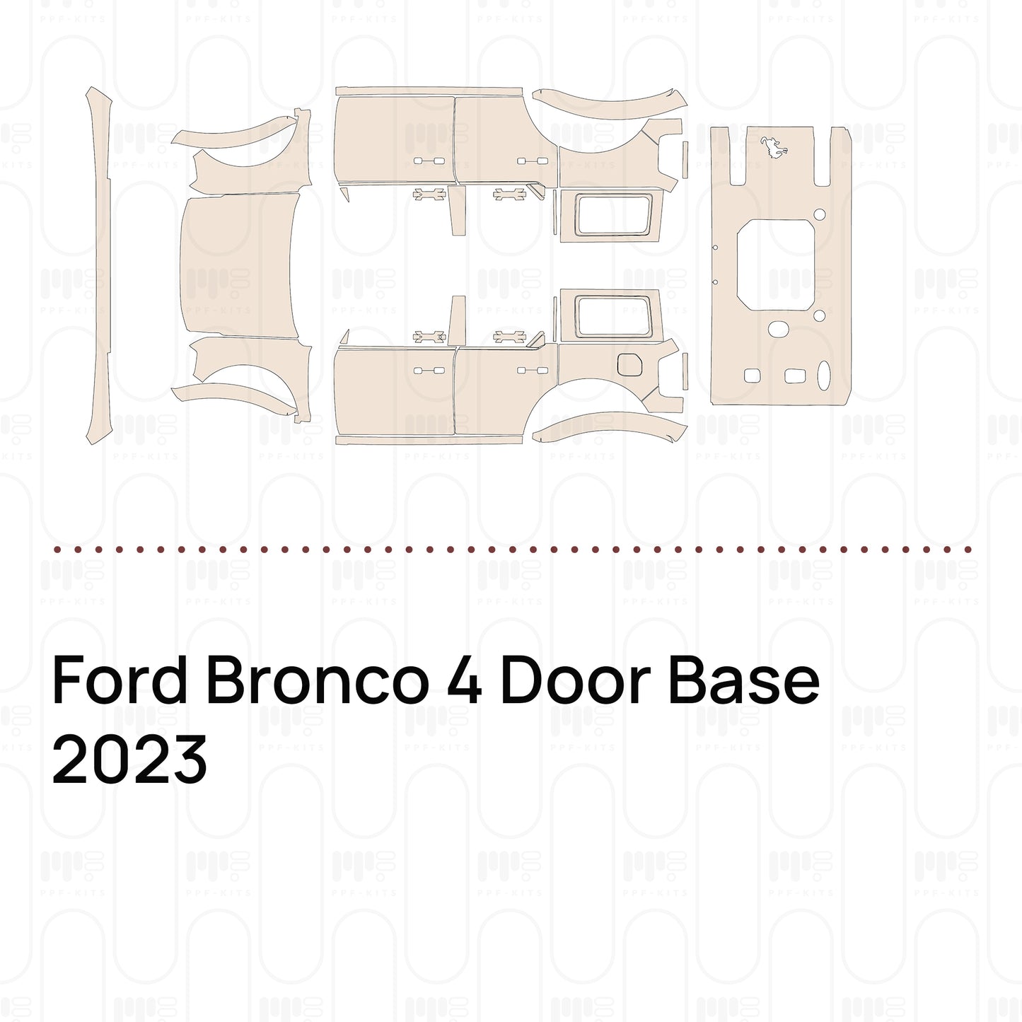 Pre-Cut PPF Ford Bronco 4 Door Base 2023