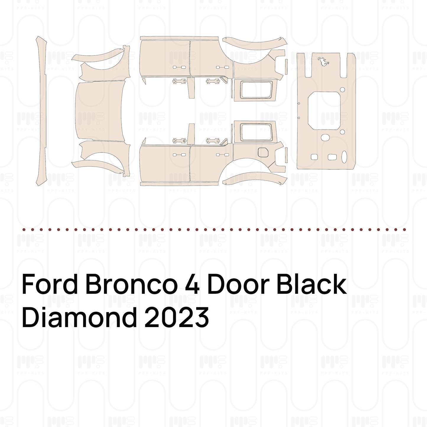 Pre-Cut PPF Ford Bronco 4 Door Black Diamond 2023