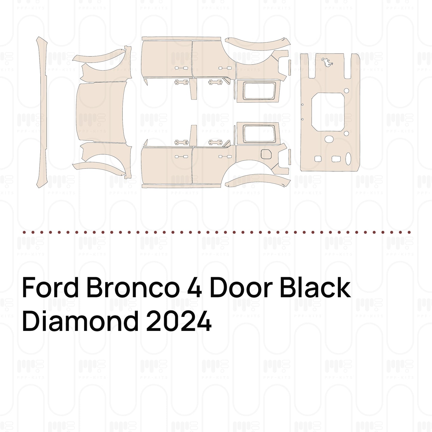 Pre-Cut PPF Ford Bronco 4 Door Black Diamond 2024