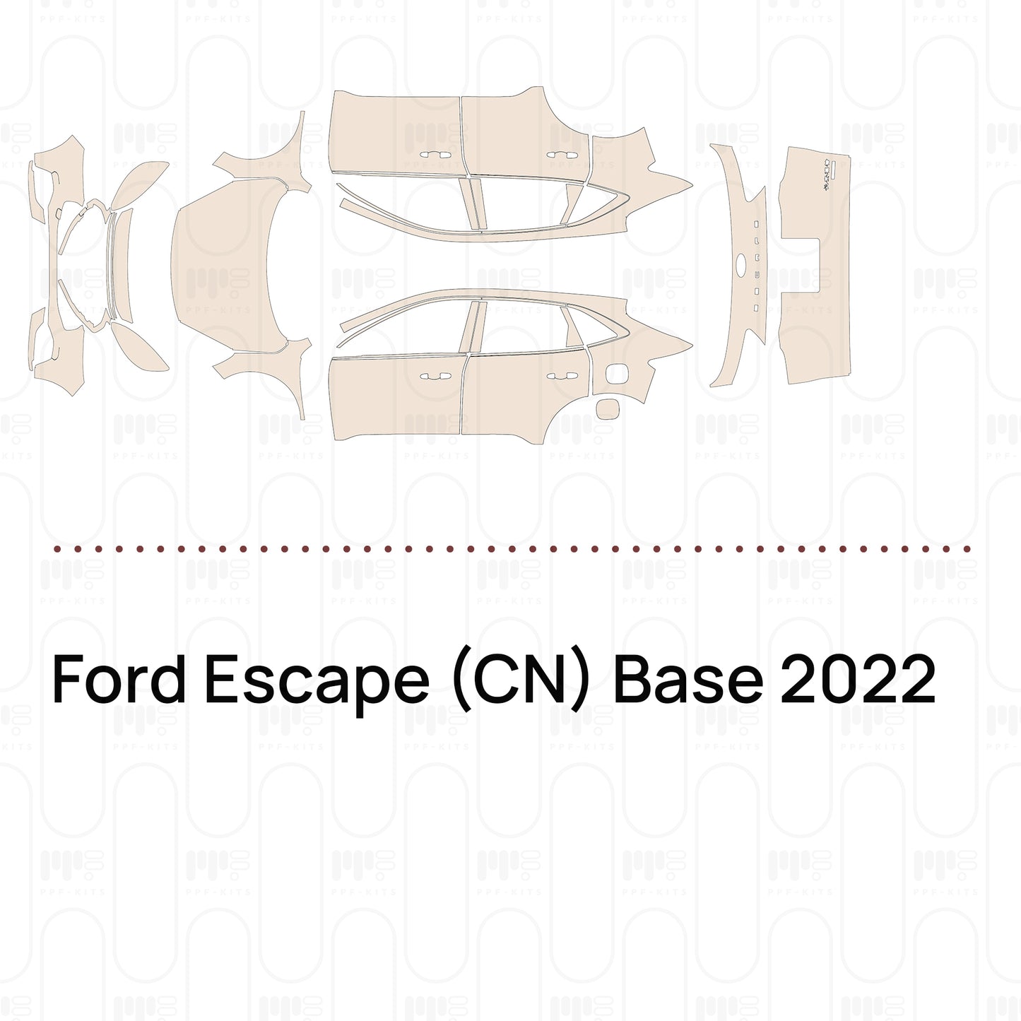 Pre-Cut PPF Ford Escape (CN) Base 2022