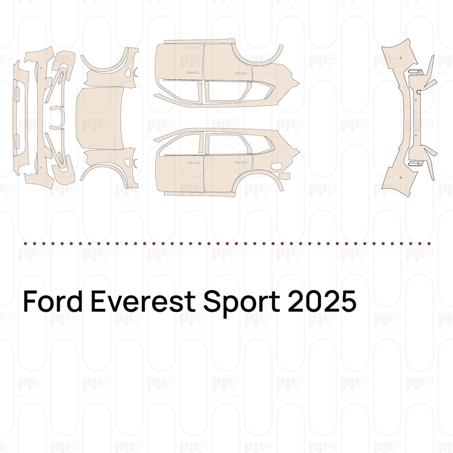 Pre-Cut PPF Ford Everest Sport 2025