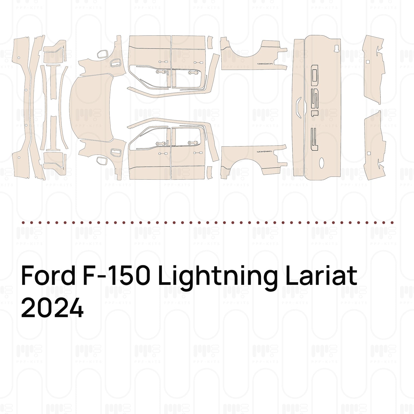 Pre-Cut PPF Ford F-150 Lightning Lariat 2024