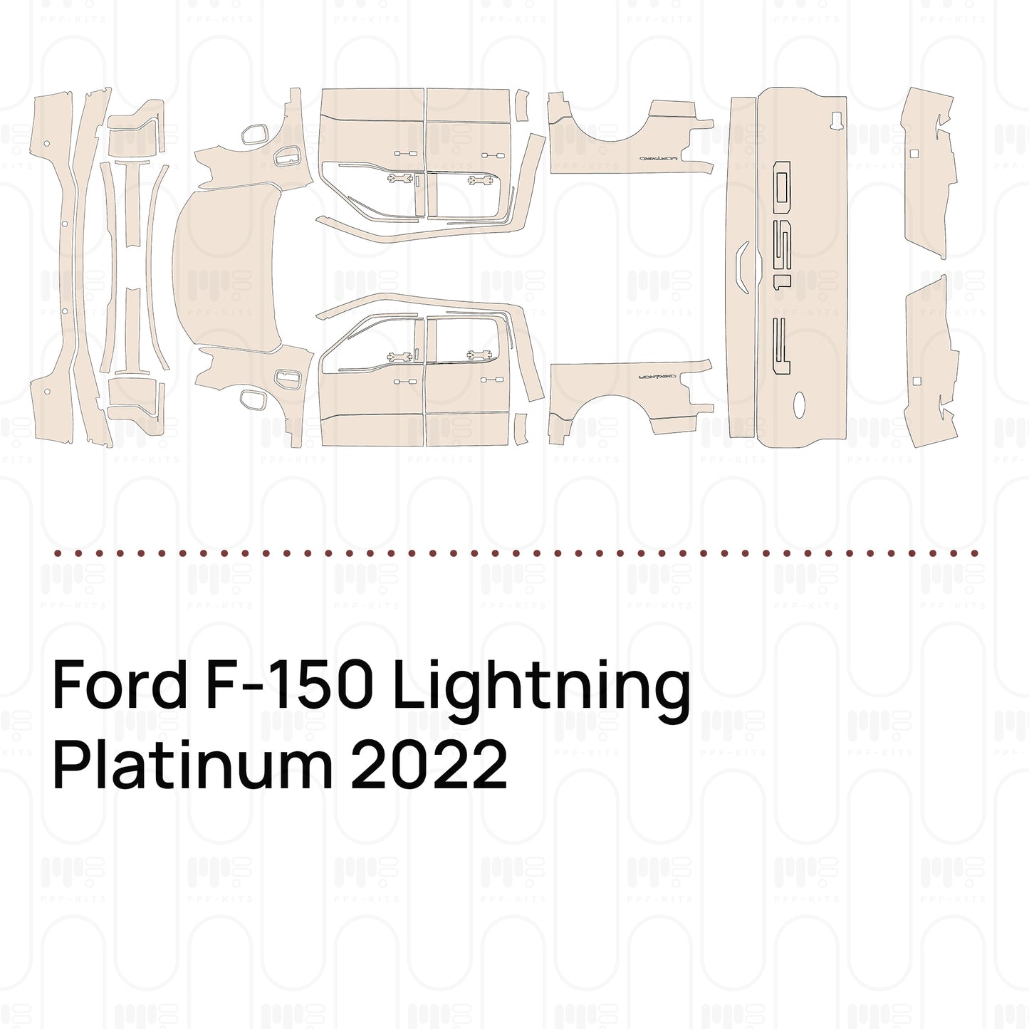 Pre-Cut PPF Ford F-150 Lightning Platinum 2022