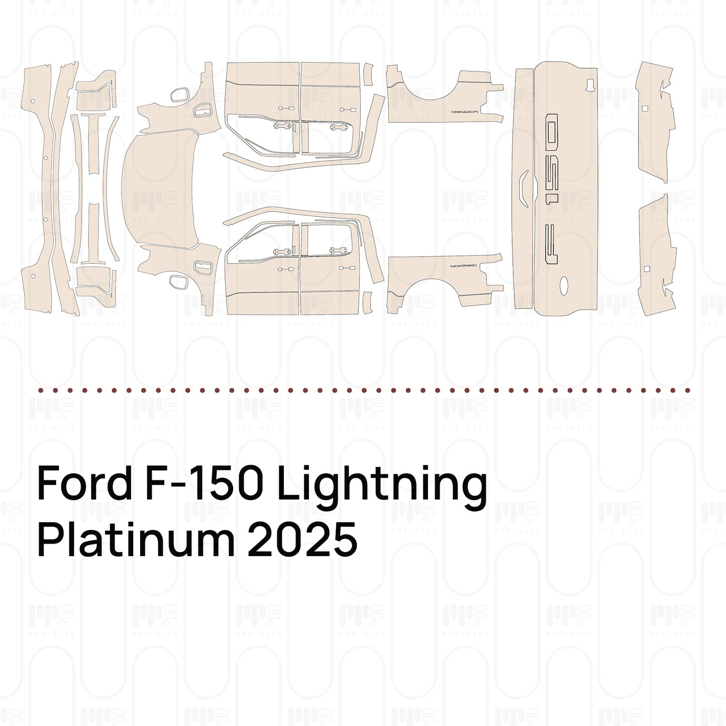 Pre-Cut PPF Ford F-150 Lightning Platinum 2025
