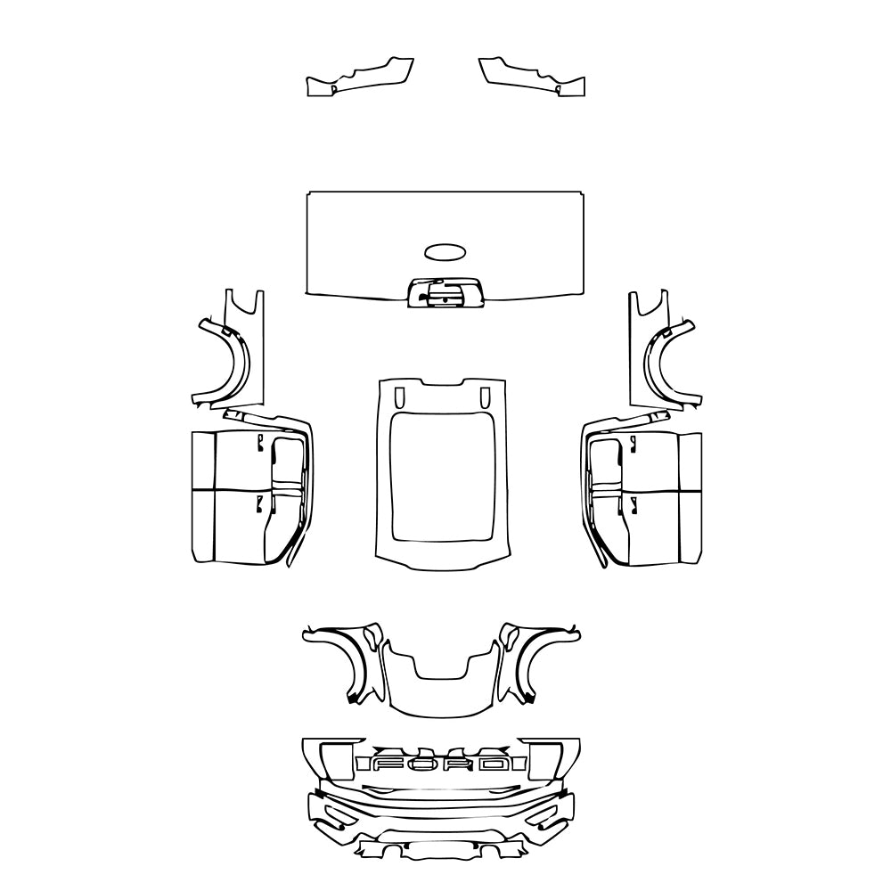 Pre-Cut PPF Ford F-150 Raptor SuperCrew 2021 - PPF-Kits