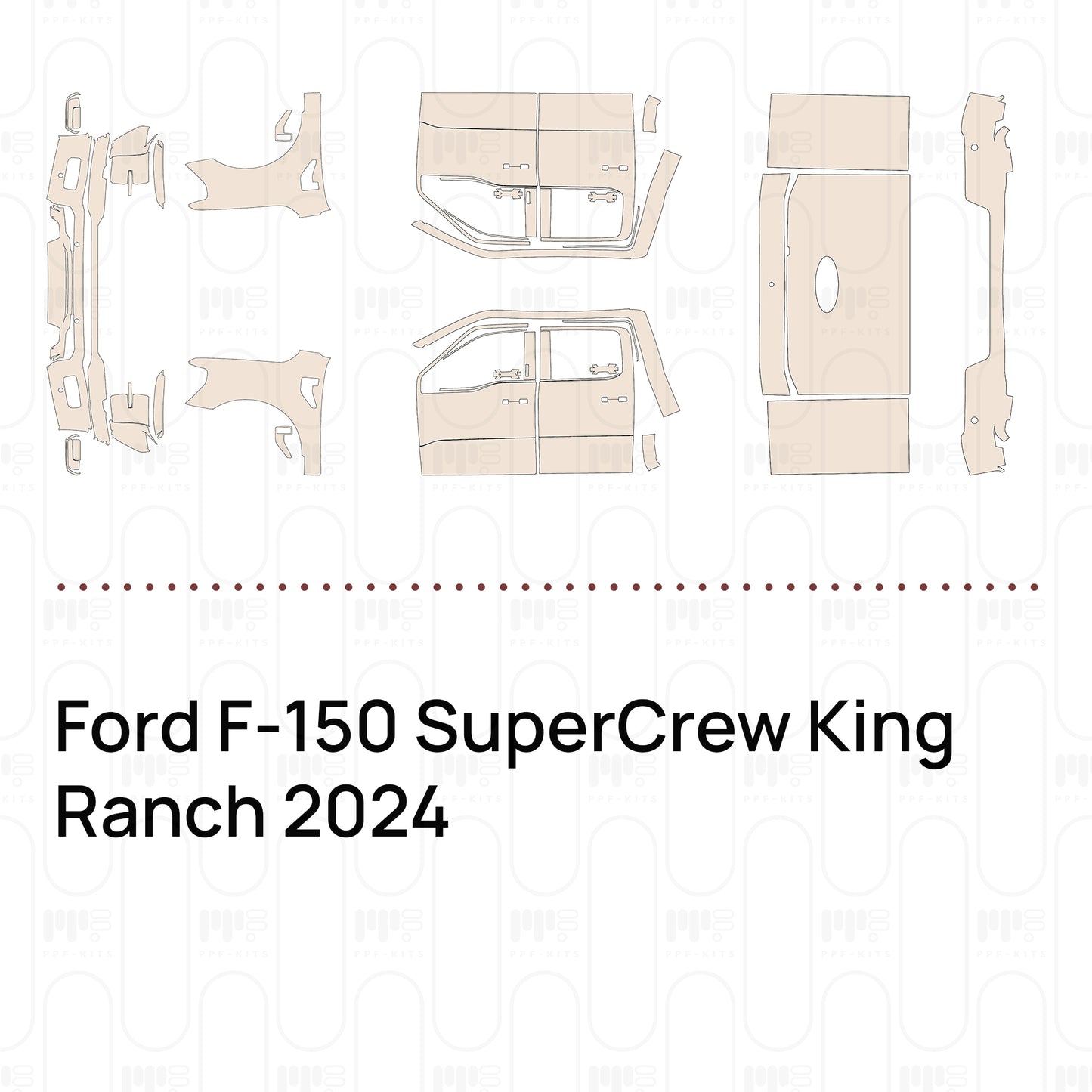Pre-Cut PPF Ford F-150 SuperCrew King Ranch 2024