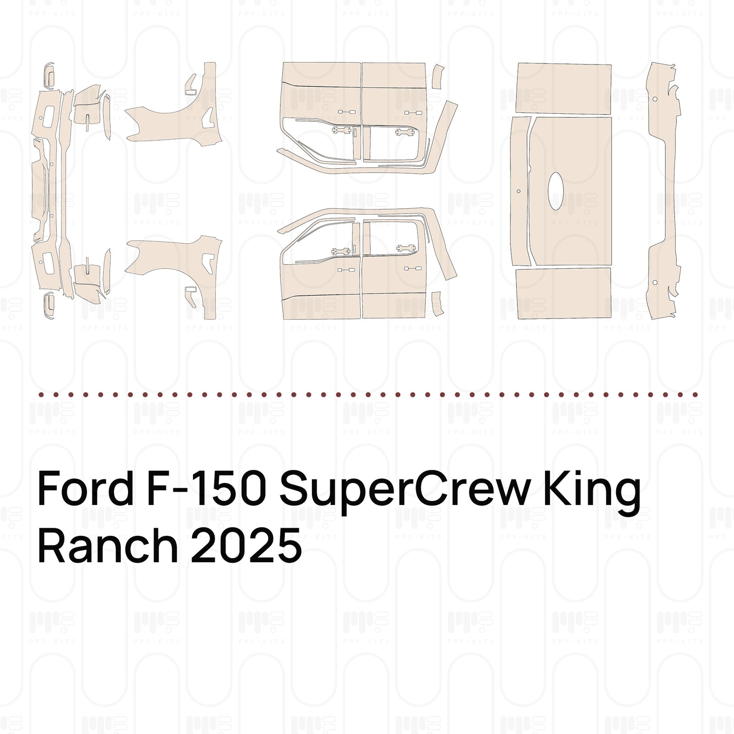 Pre-Cut PPF Ford F-150 SuperCrew King Ranch 2025